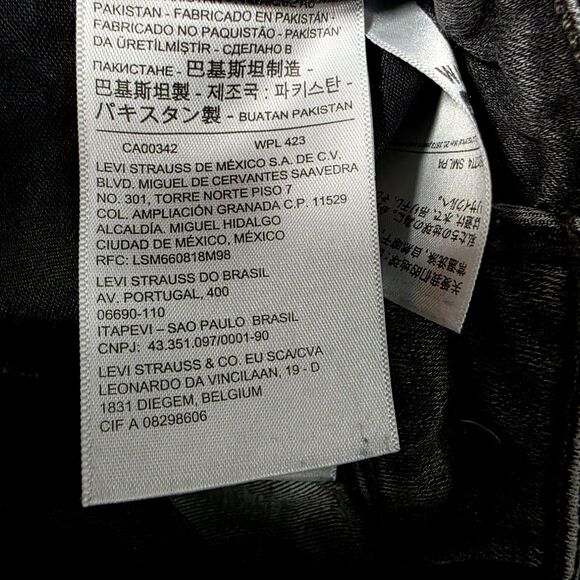 Levi's 721 High Rise Skinny Vintage Wash Black Jeans Size 28 - Picture 4 of 10